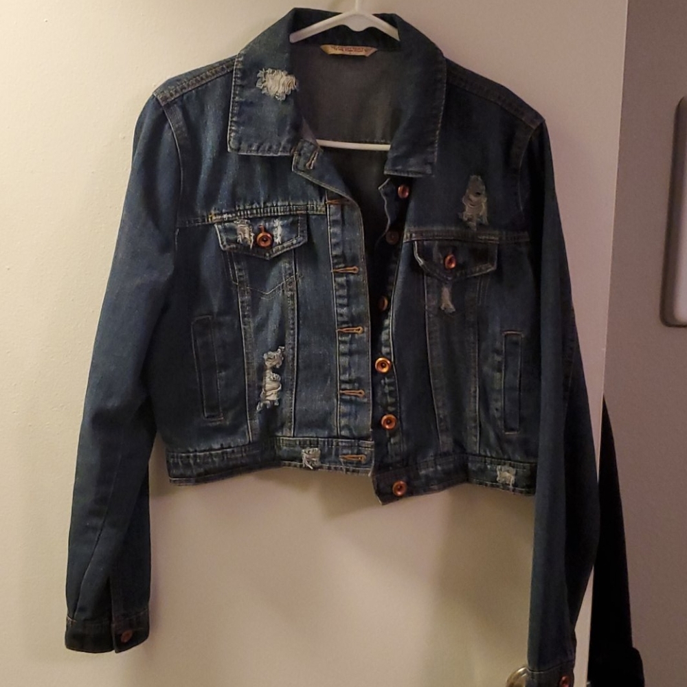 Distressed Jean jacket